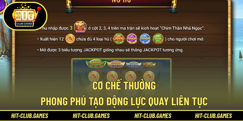 Cơ chế thưởng phong phú tạo động lực quay liên tục