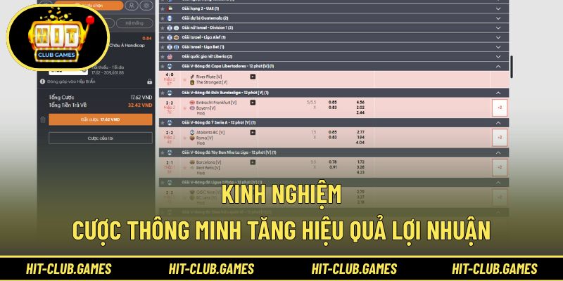 Kinh nghiệm cược thông minh tăng hiệu quả lợi nhuận