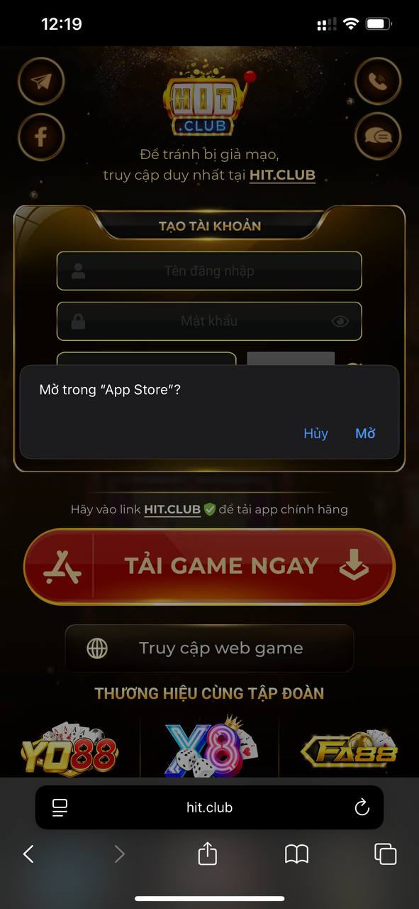 Nhấn chọn vào nút Mở