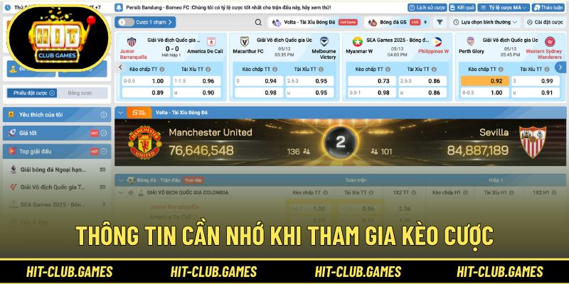 Thông tin cần nhớ khi tham gia kèo cược