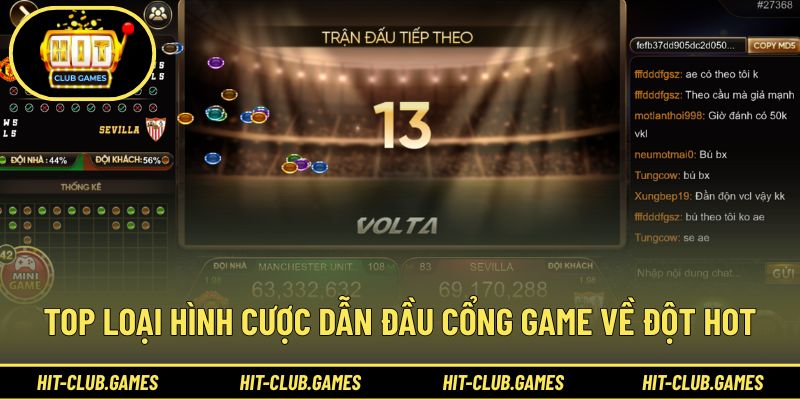 Top loại hình cược dẫn đầu cổng game về đột hot